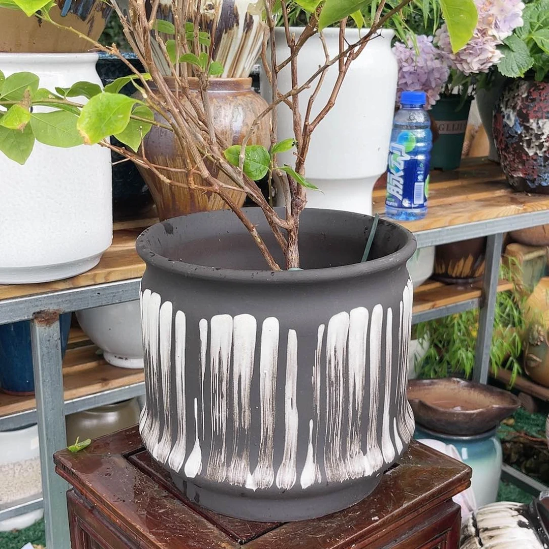 紫砂花盆王嫂花盆0609-530高24口25