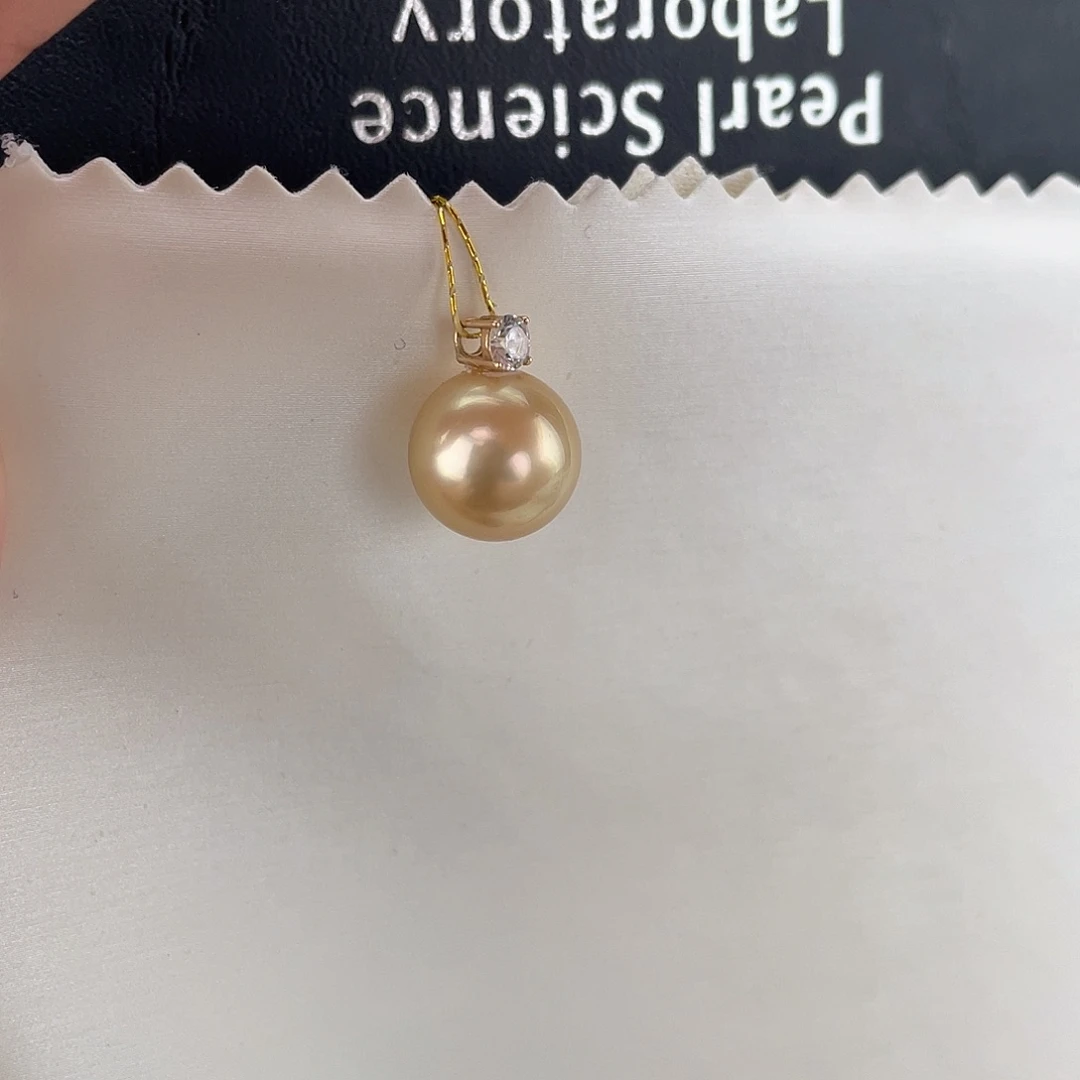 颈饰海水珍珠18K金镶嵌12-13炫光