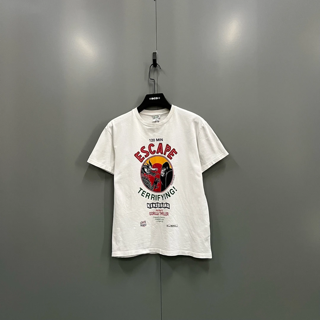 95新 maje mm KENZO 高田贤三 猿猴和龙印花短袖 XS码016151