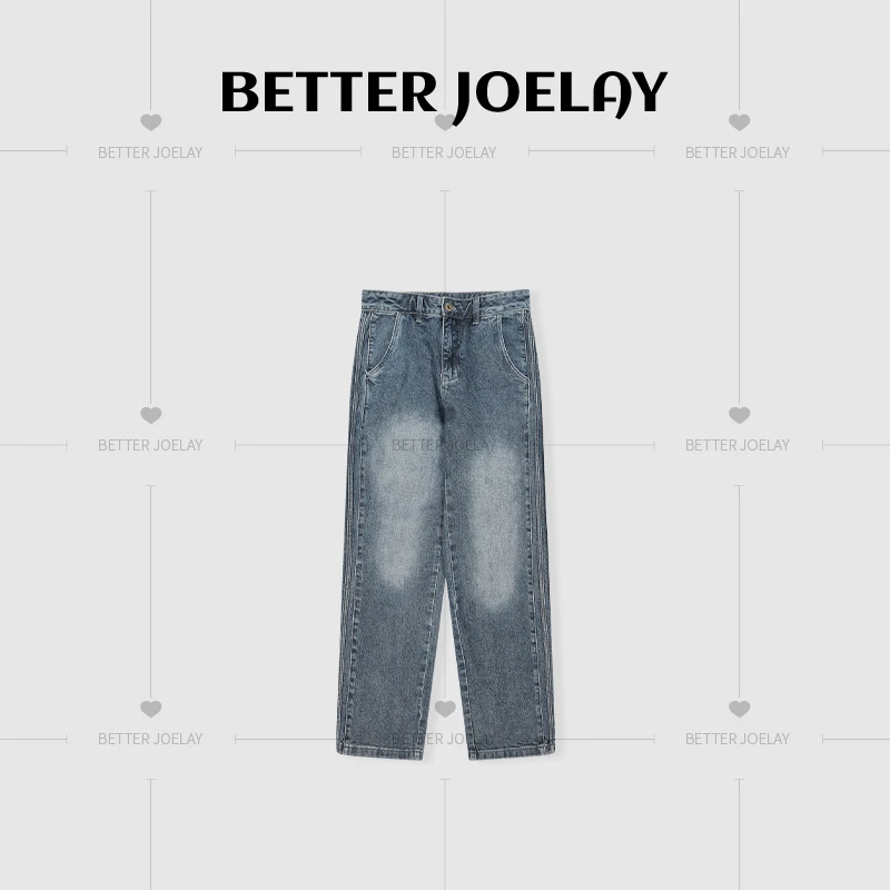 周明星-【闪电牛仔】高端百搭牛仔裤水洗时尚简约宽松潮流JG9127