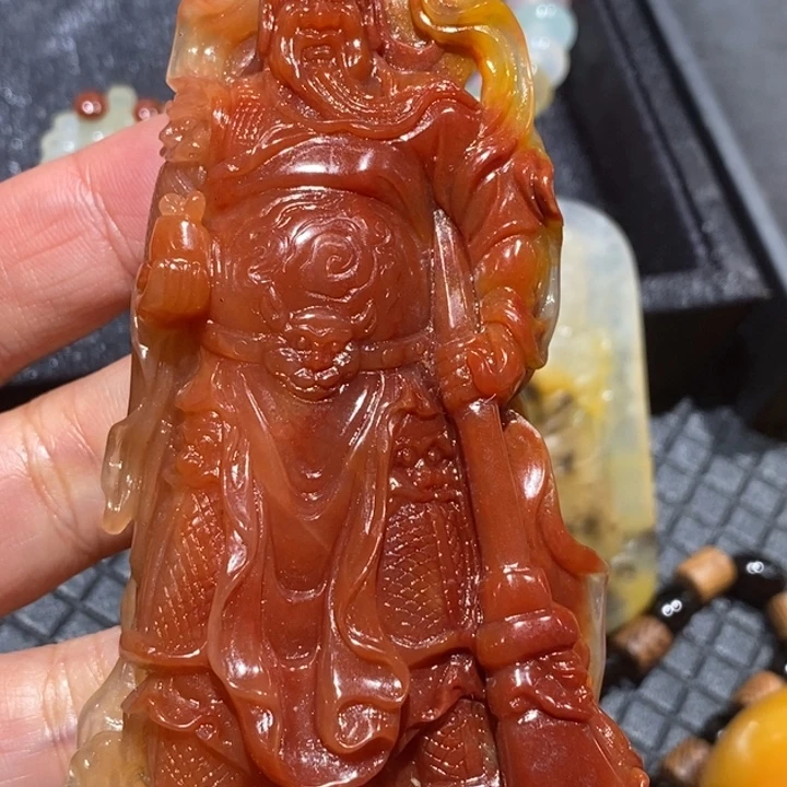 石英质玉（黄龙玉）未镶嵌挂件