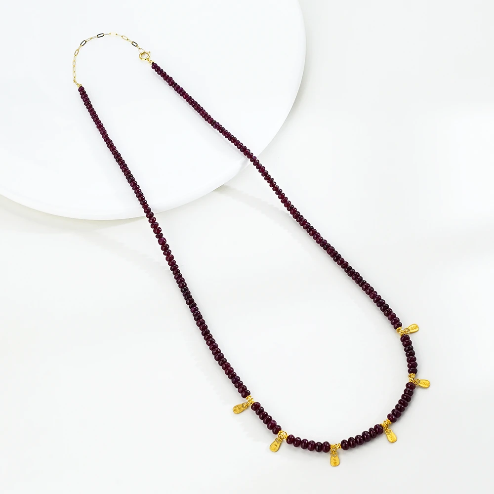 【花璃庭】18K如意红宝石项链（40+5）44308