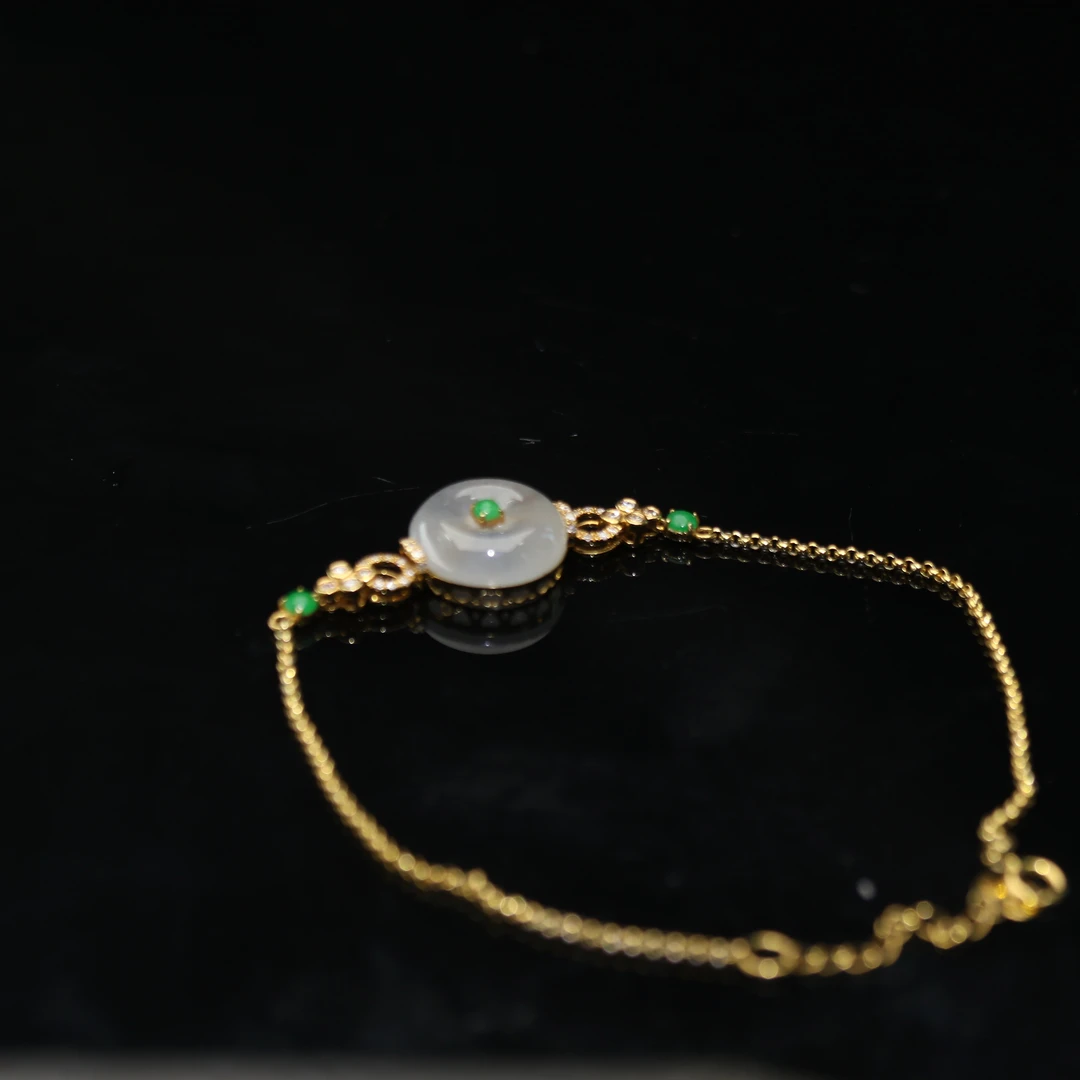 FC16天然缅甸A货18k金手链/500144/厦门保利拍卖