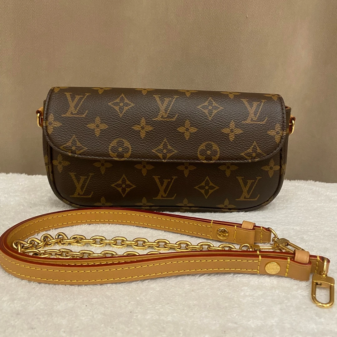95新 LouisVuitton/路易威登 路易威登ivy 芯片可单肩斜挎腋下背