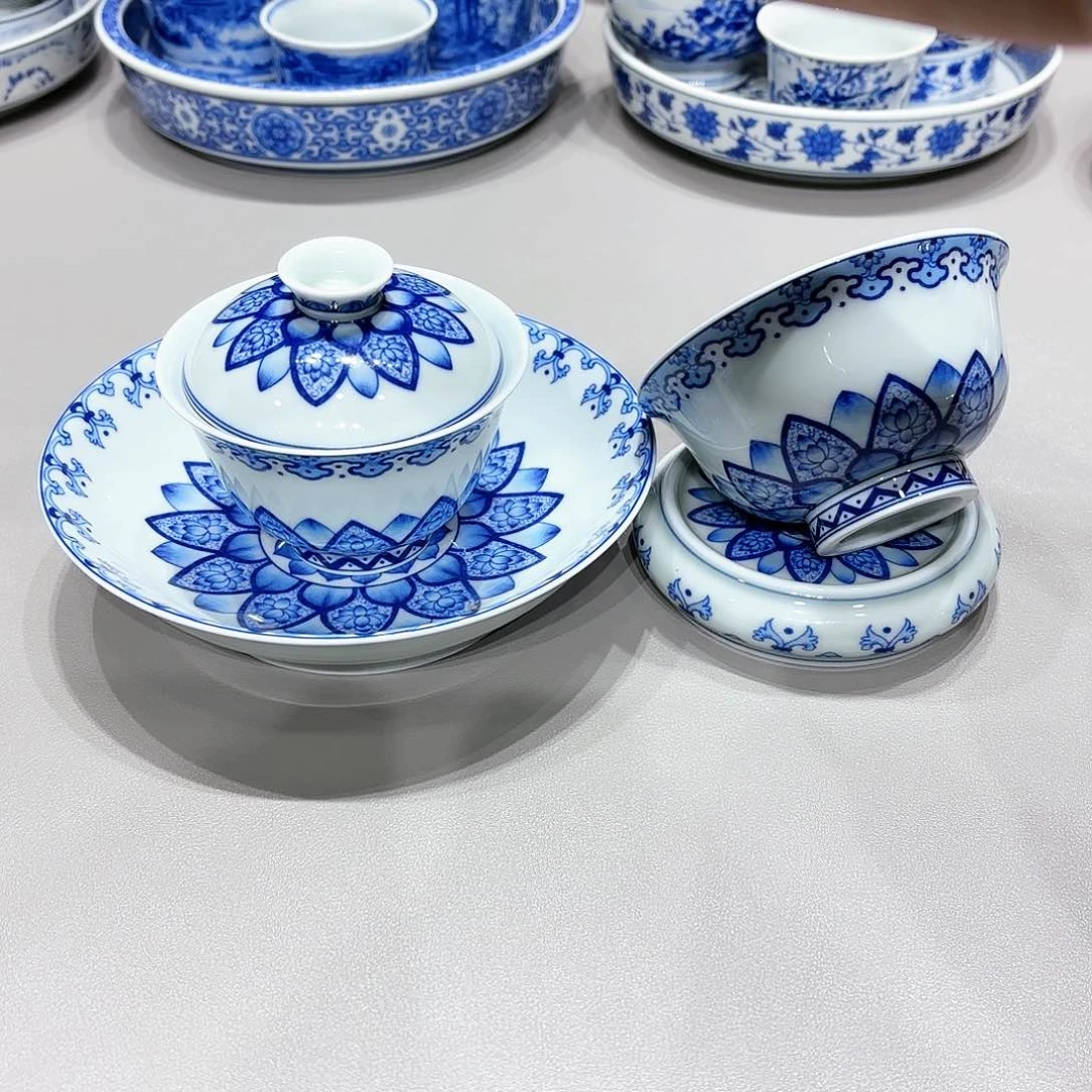 盖碗景德镇高温茶具