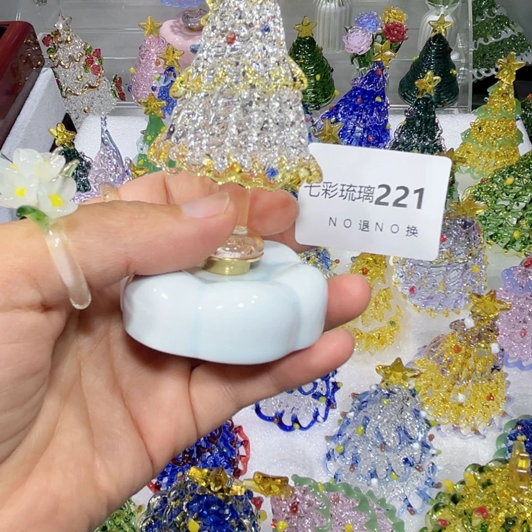 叮***咚颈饰玻璃221白金圣诞树