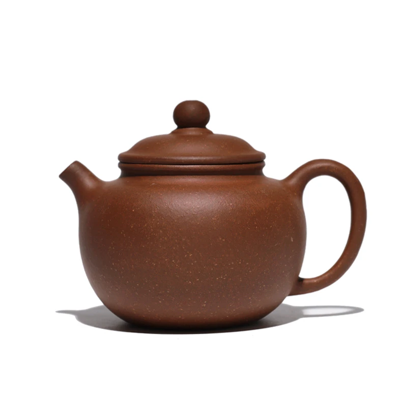 大吉羊 宜兴紫砂壶茶壶 原矿紫泥圆珠140ml