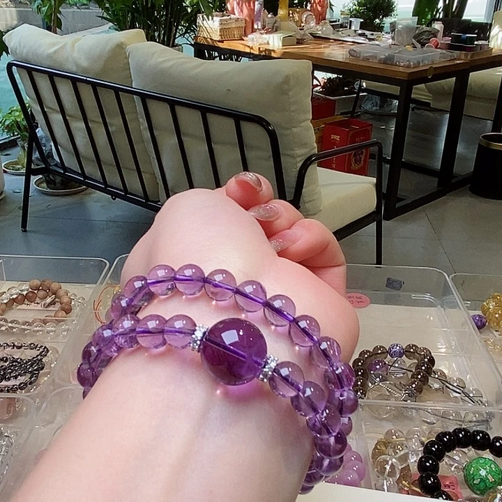 水晶手链未镶嵌紫水晶手链