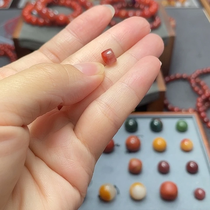 南红玛瑙单珠6mm多样性发未镶嵌