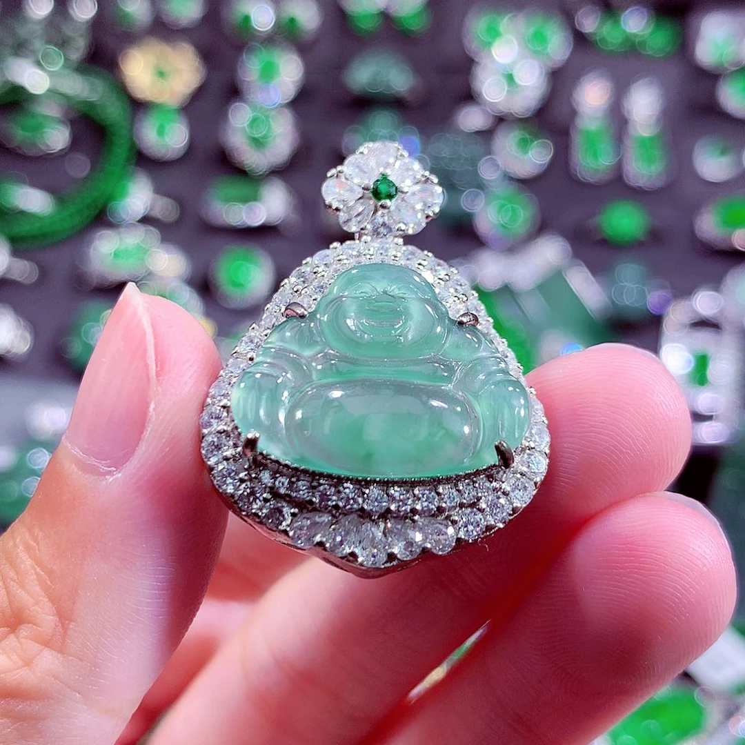 翡翠未镶嵌颈饰天然