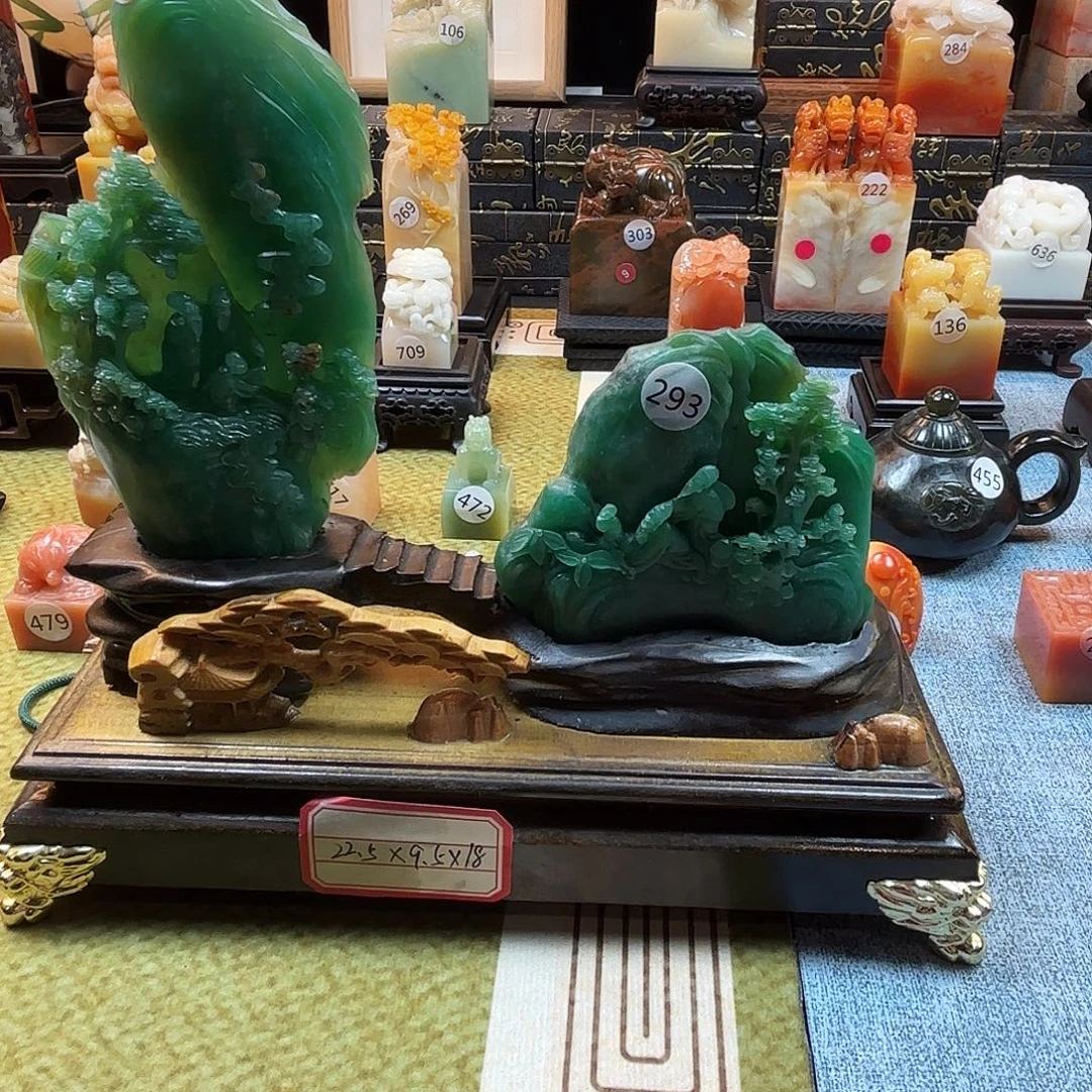 印石寿山石雅安新绿8