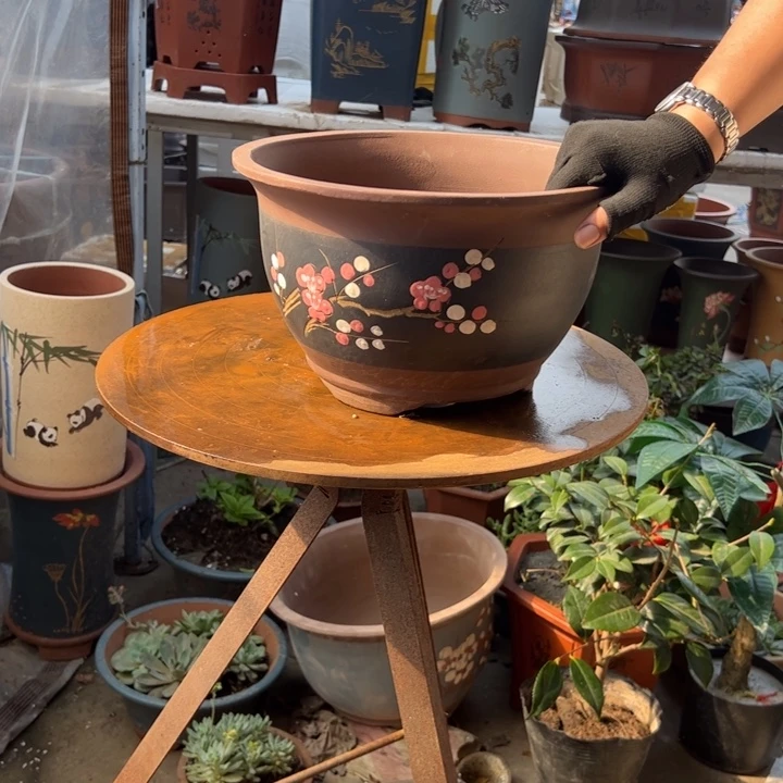 宜兴紫砂花盆004中