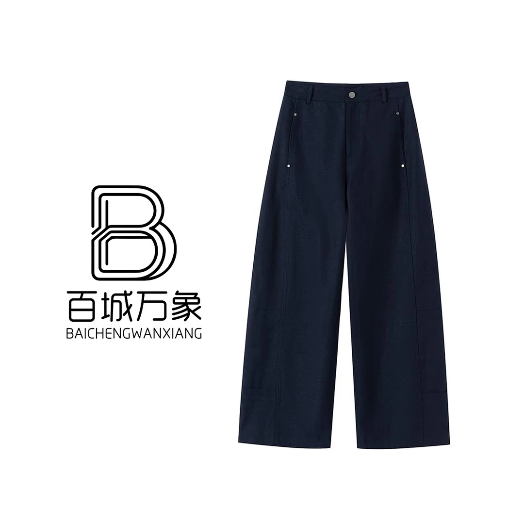 【百城万象门店款】休闲时尚直筒百搭简约宽松设计师牛仔裤#25GJD06