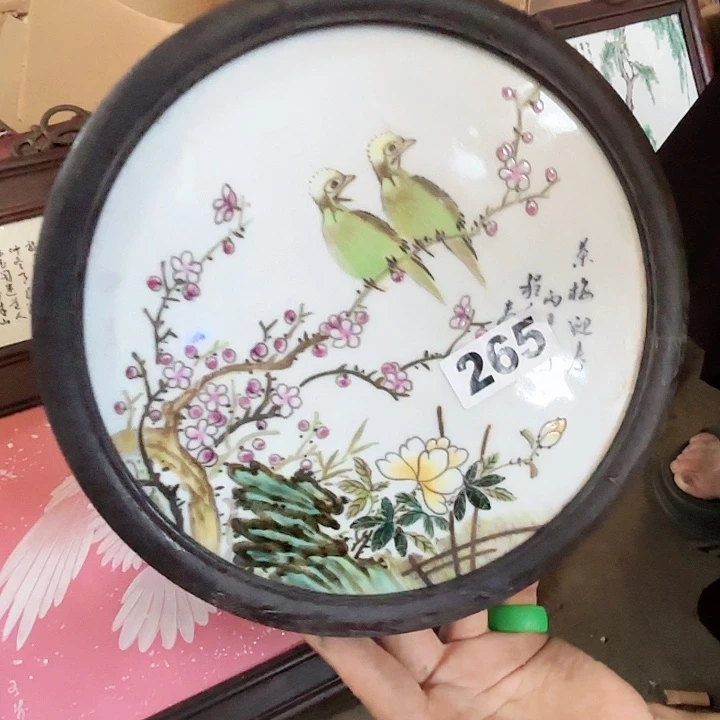 摆件景德镇高温陶瓷花鸟