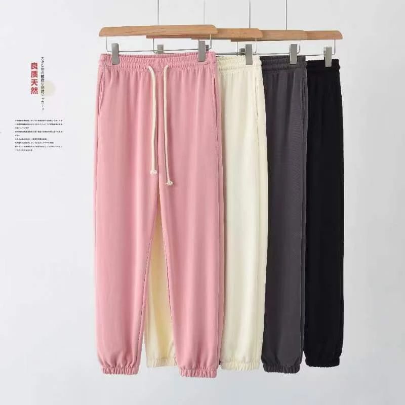 HXSM「韩版甜美显瘦」夏新潮小众束腰休闲卫裤1289