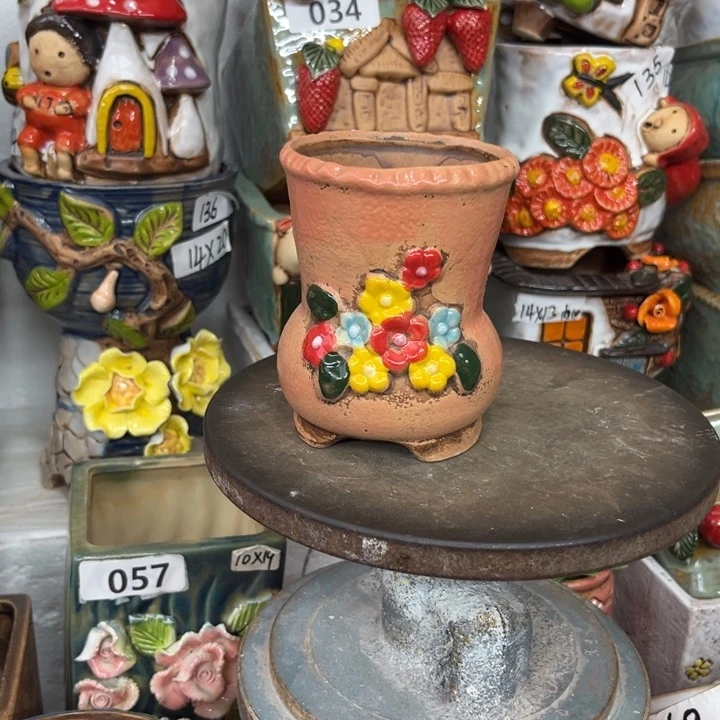 紫砂花盆粗陶材质多肉花盆