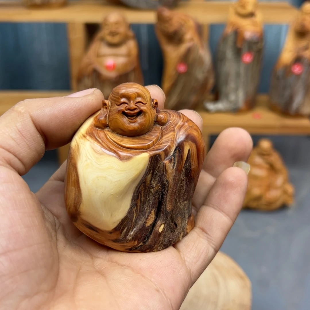 周***木崖柏木摆件手把件