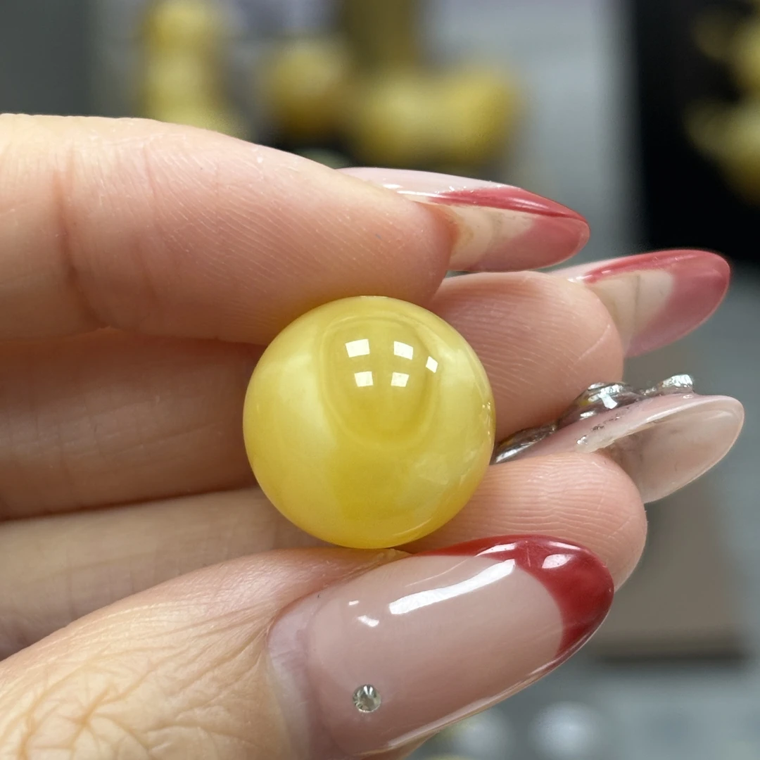 15.0mm微瑕· 小妖珠宝天然原矿琥珀蜜蜡