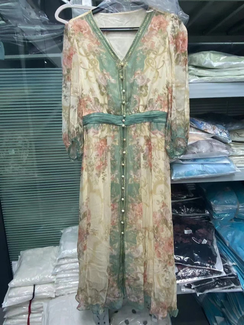 【2024-林姐真丝】重磅100桑蚕丝连衣裙J24S351