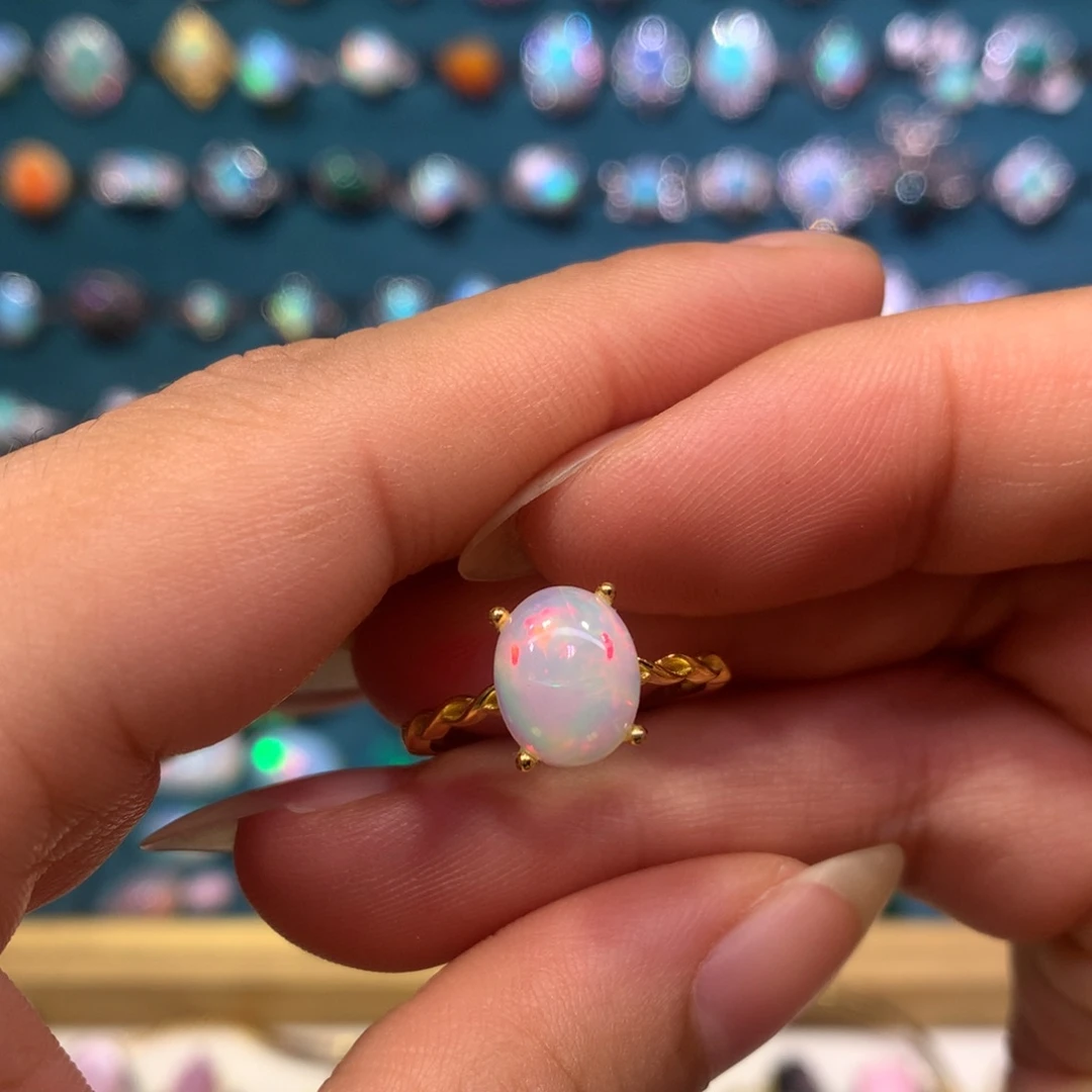 欧泊银S925镶嵌戒指款式