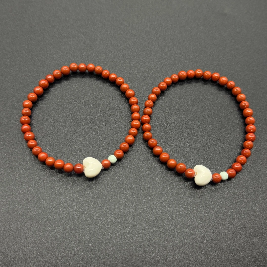 【景旺】【妹妹专属】4mm+猛犸爱心南红手串@多样性只发其一