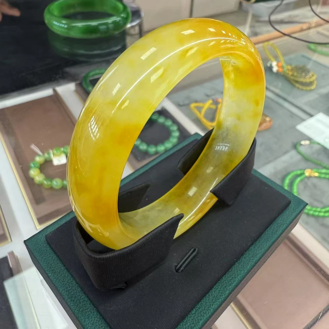 【鎭錢臻选】手镯 收藏高货冰黄手镯066