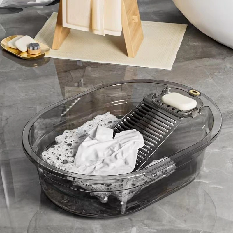 【过硬材质】洗衣盆带搓衣板一体式家用特大号加厚防滑底婴儿学生