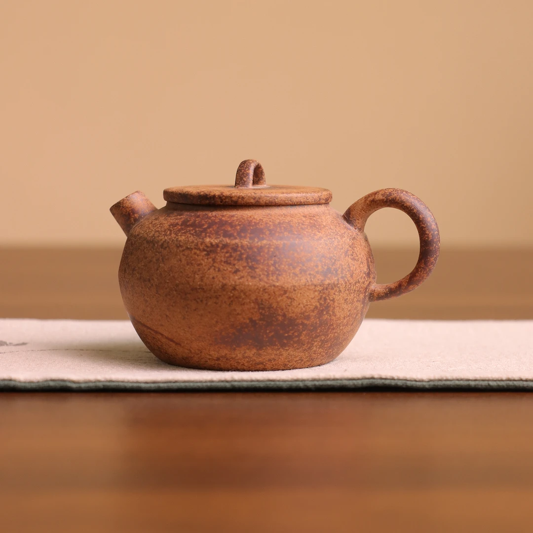 【拿放斋】鼓墩壶.3675.中式复古老岩泥茶壶泡茶器办公家用创意茶具