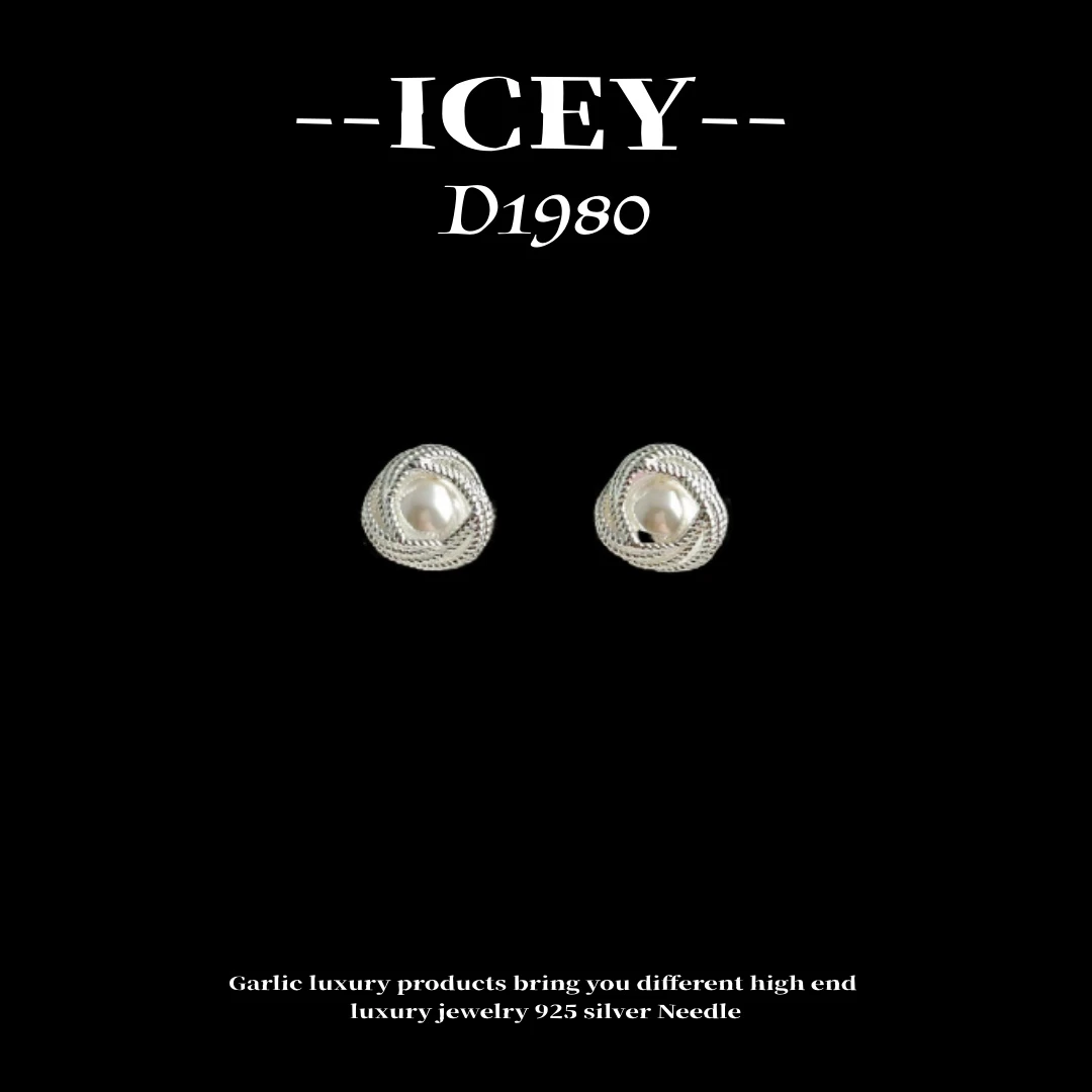 合金耳饰   镀18K金 ICEY设计简约手工耳饰--A1980