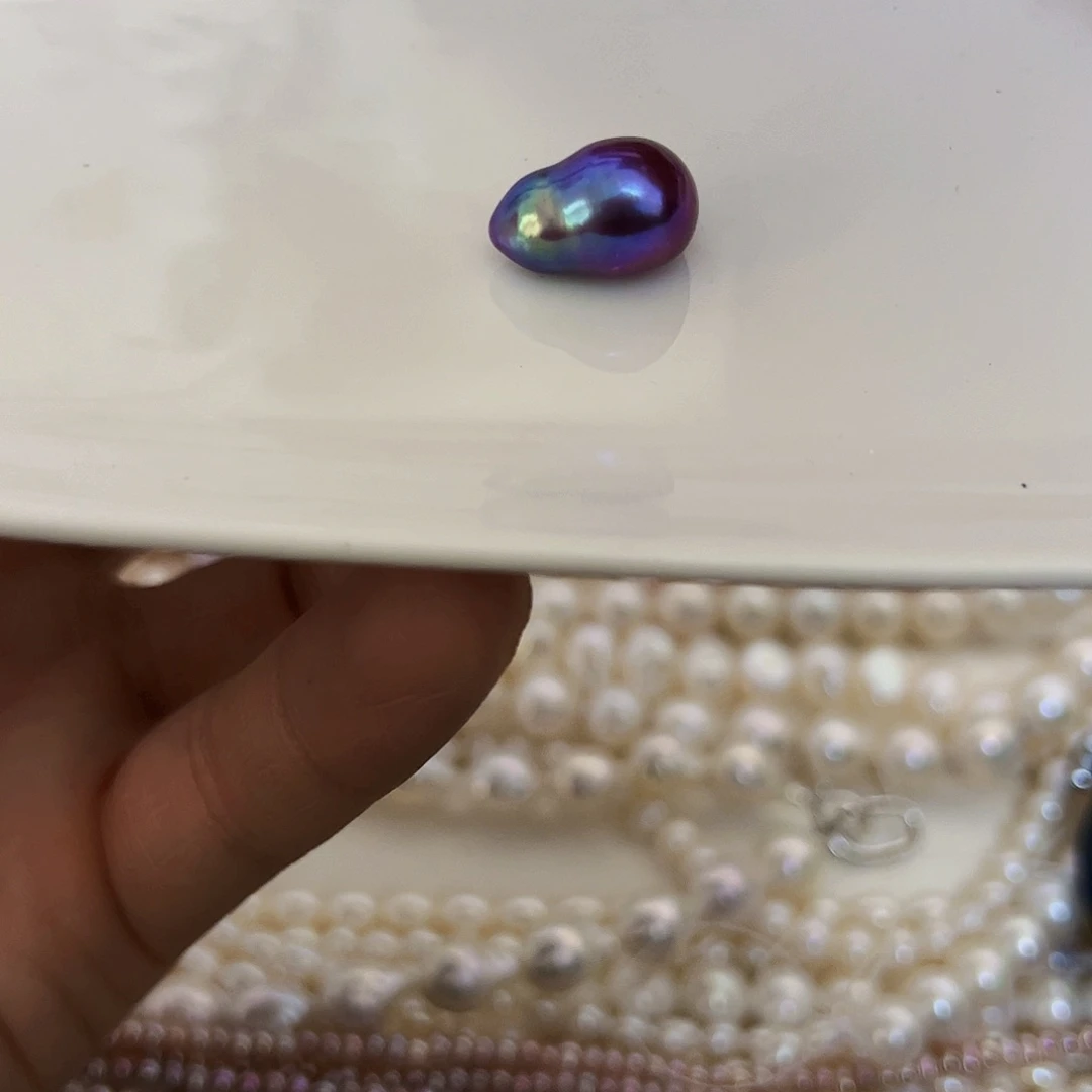 淡水珍珠项链银S925镶嵌二****～