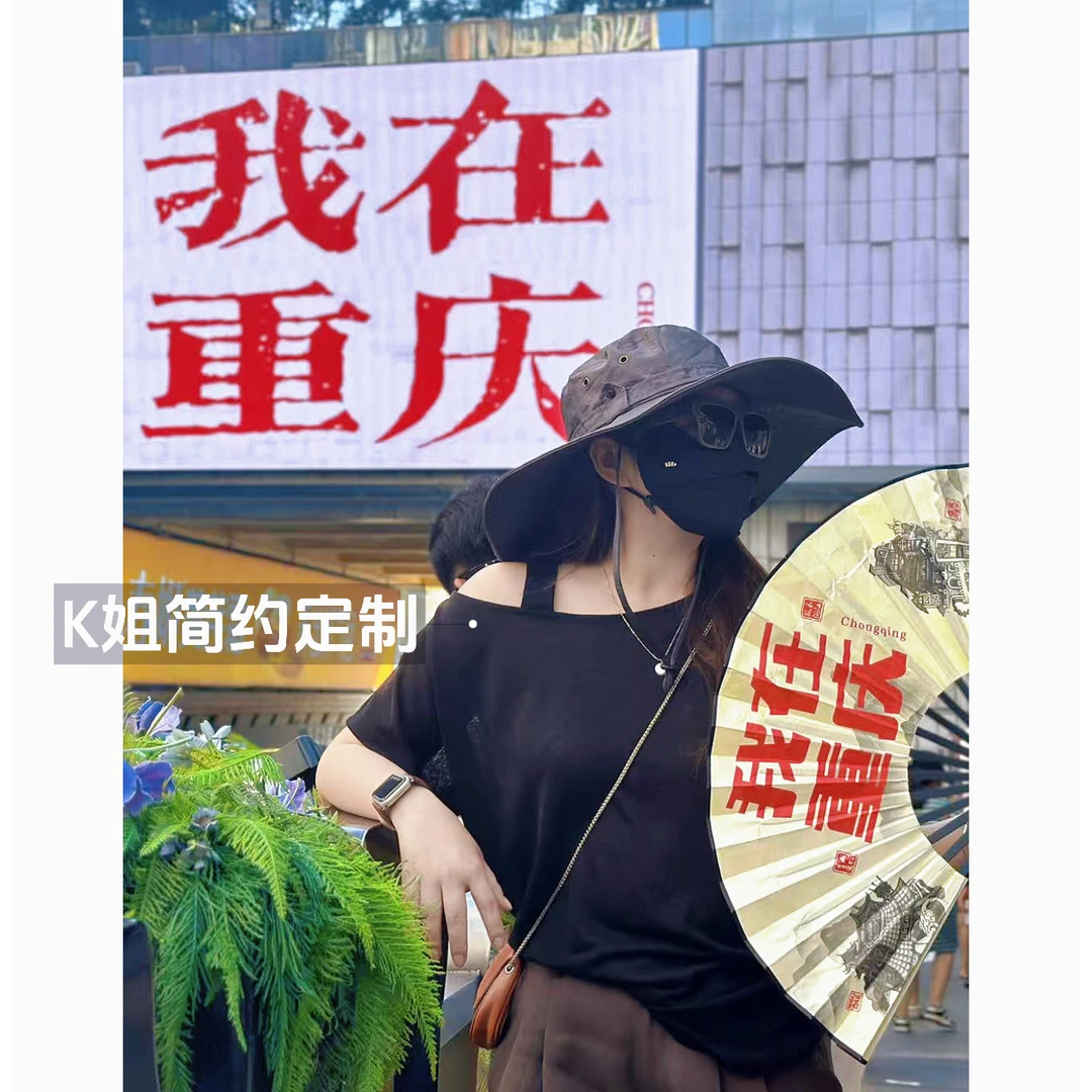 GTNER“KK定制”设计感斜肩短袖T恤夏季薄款雪花棉宽松上衣D1976