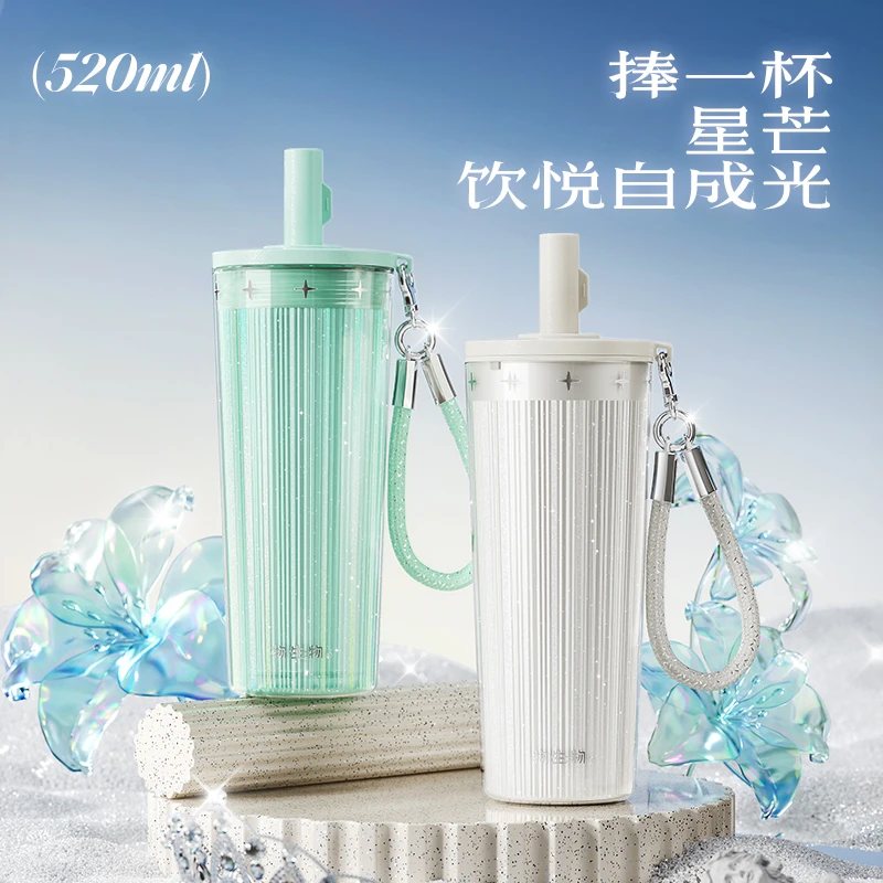 物生物tritan水杯高颜值吸管杯子星典生日礼物送女生便携式咖啡杯