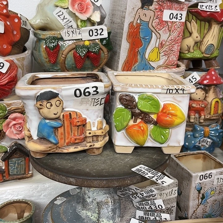 粗陶材质多肉花盆