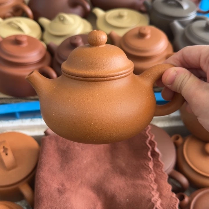 紫砂茶壶金降坡泥300cc
