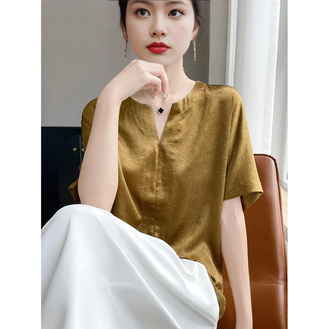 哥弟阿玛施正品高级感时尚女装夏季洋气减龄前开叉设计轻奢气质百