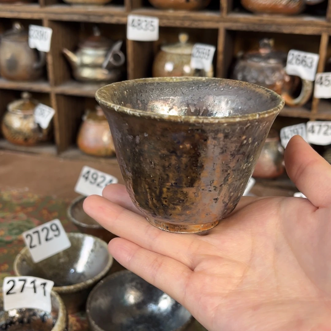 摆件柴烧茶器主人杯杯微瑕