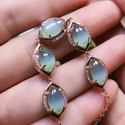 和田玉银S925镶嵌挂件