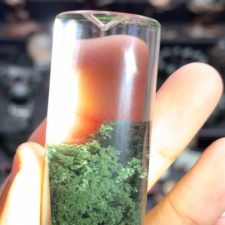 颈饰未镶嵌水晶绿幽灵聚宝盆柱子定制