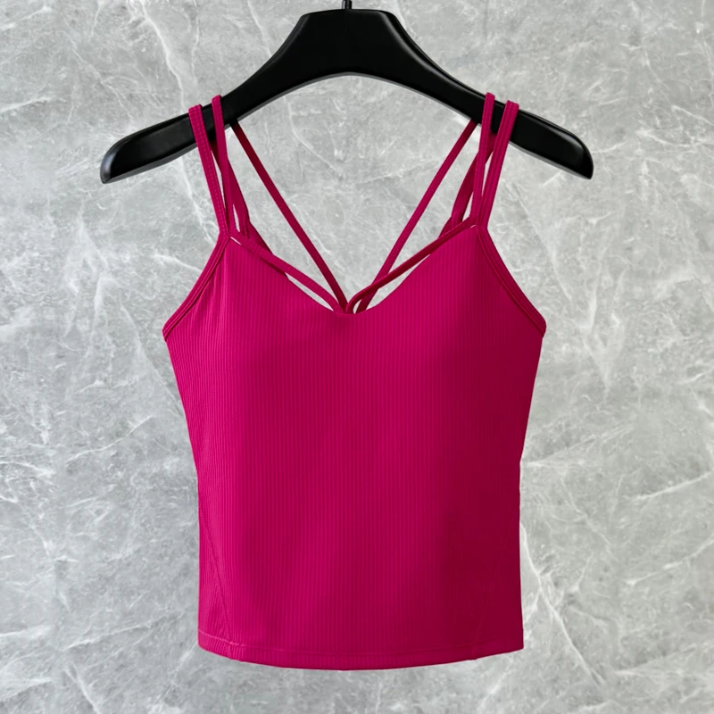 超强弹性瑜伽健身衣休闲修身性感健身无袖时尚女百搭瑜伽背心