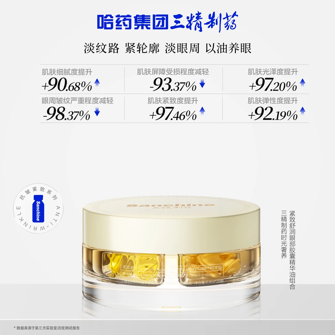 三精制药时光奢养紧致舒润眼部胶囊精华油组合