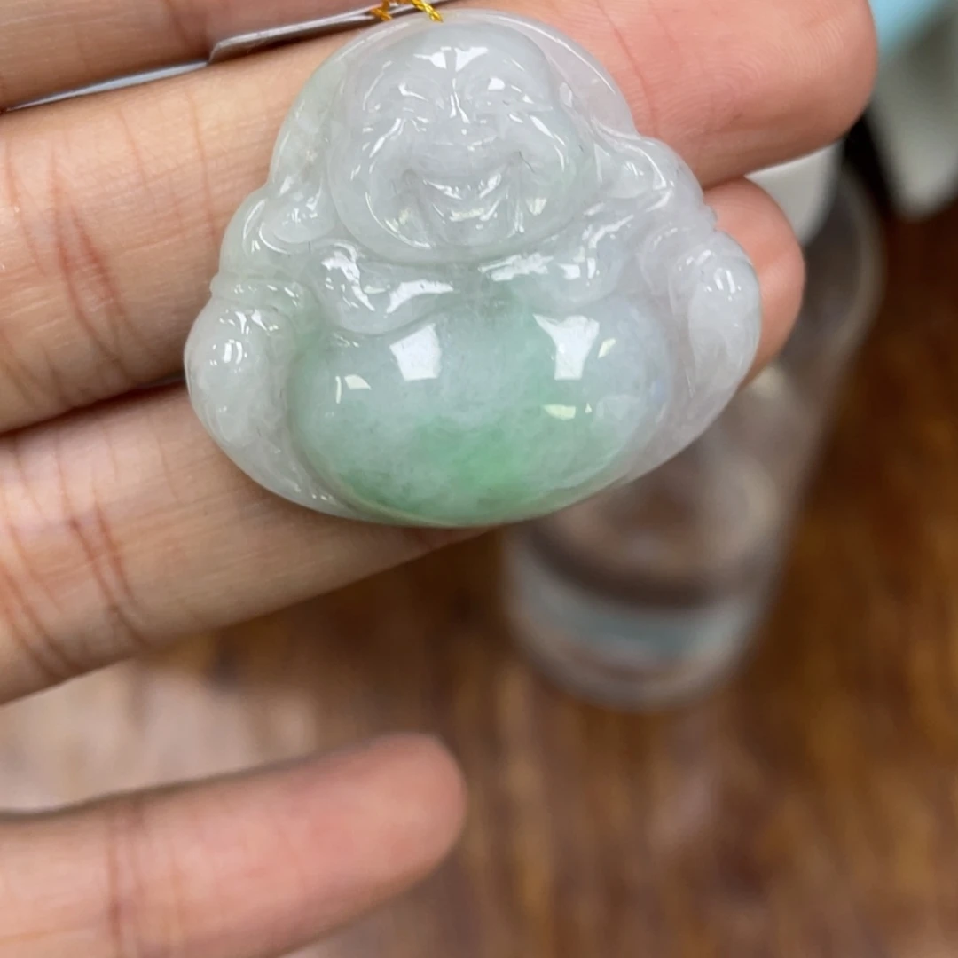 颈饰未镶嵌翡翠静**式佛公