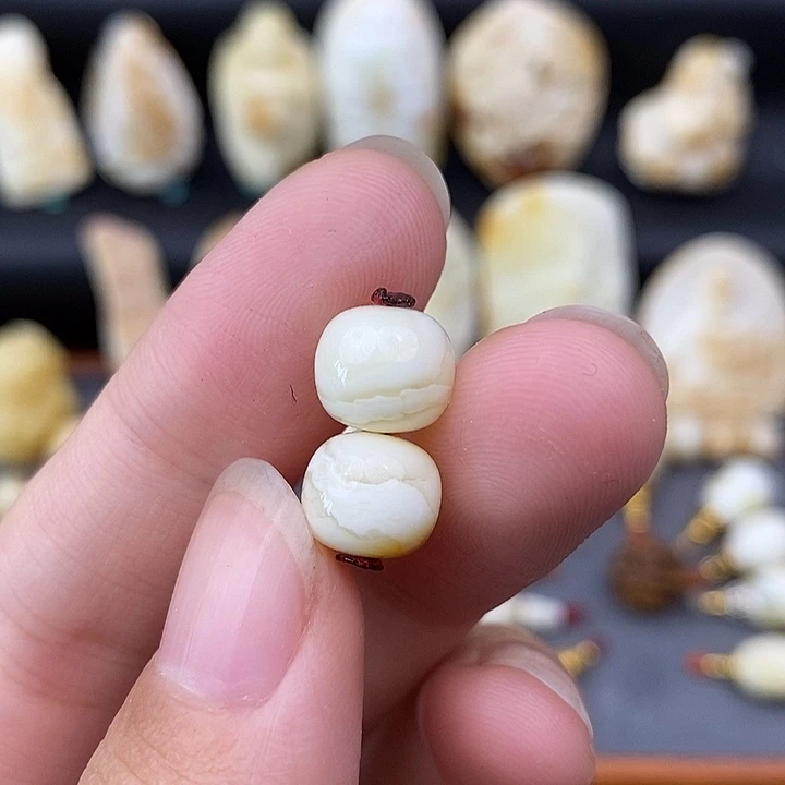 未镶嵌琥珀裸石9对珠b194