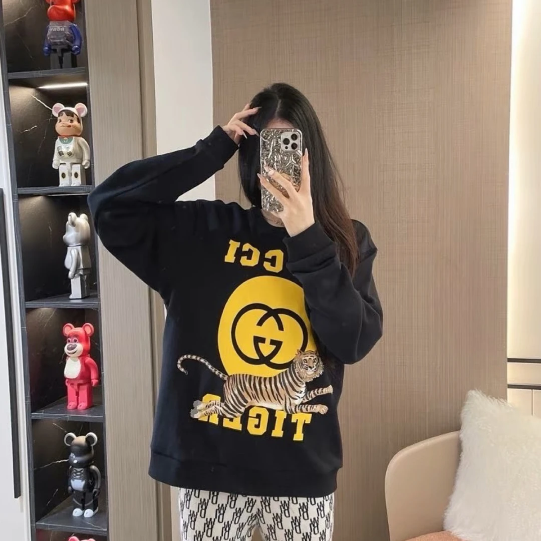 99新 GUCCI/古驰 yy 老虎双G卫衣 L码 106846