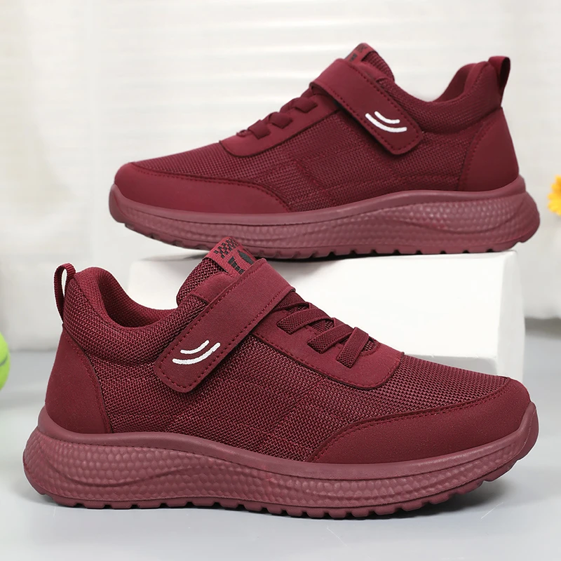 秋季女款休闲运动鞋中老年健步鞋软底防滑妈妈鞋户外跑步鞋老人鞋