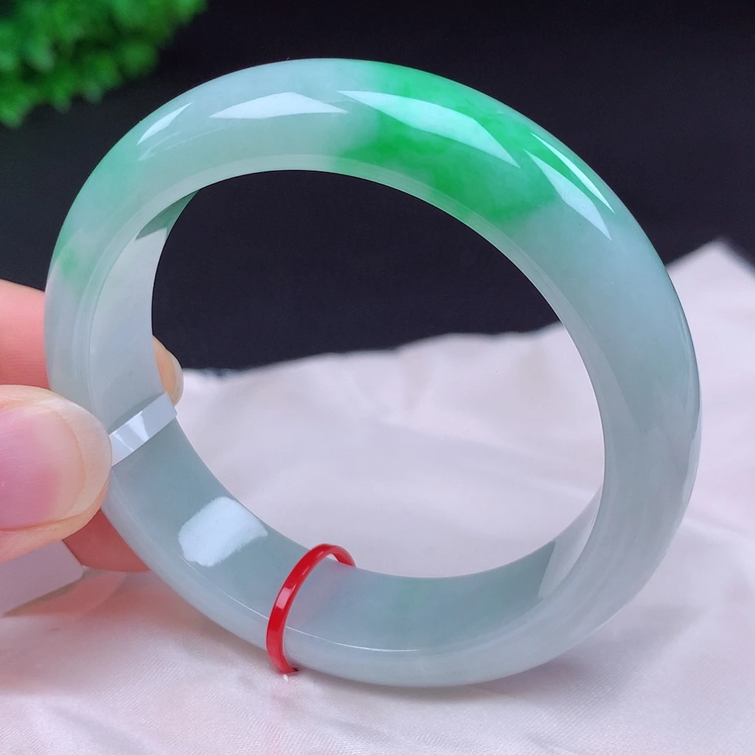 翡翠未镶嵌手镯54圈681215