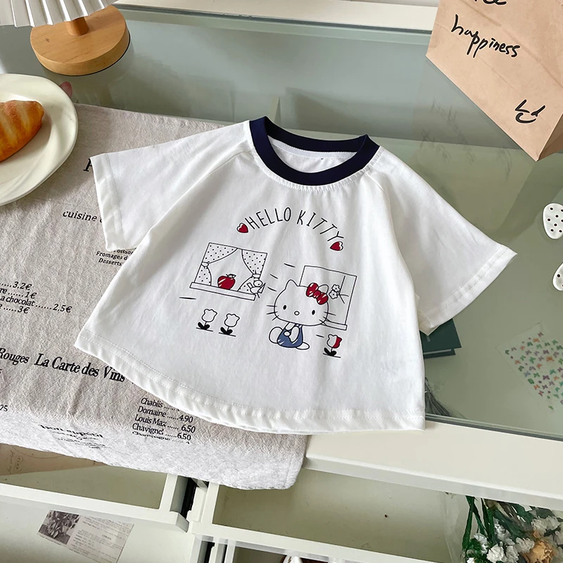 【现货】XY251368夏季新款儿童T恤女童短袖打底衫女宝夏装上衣