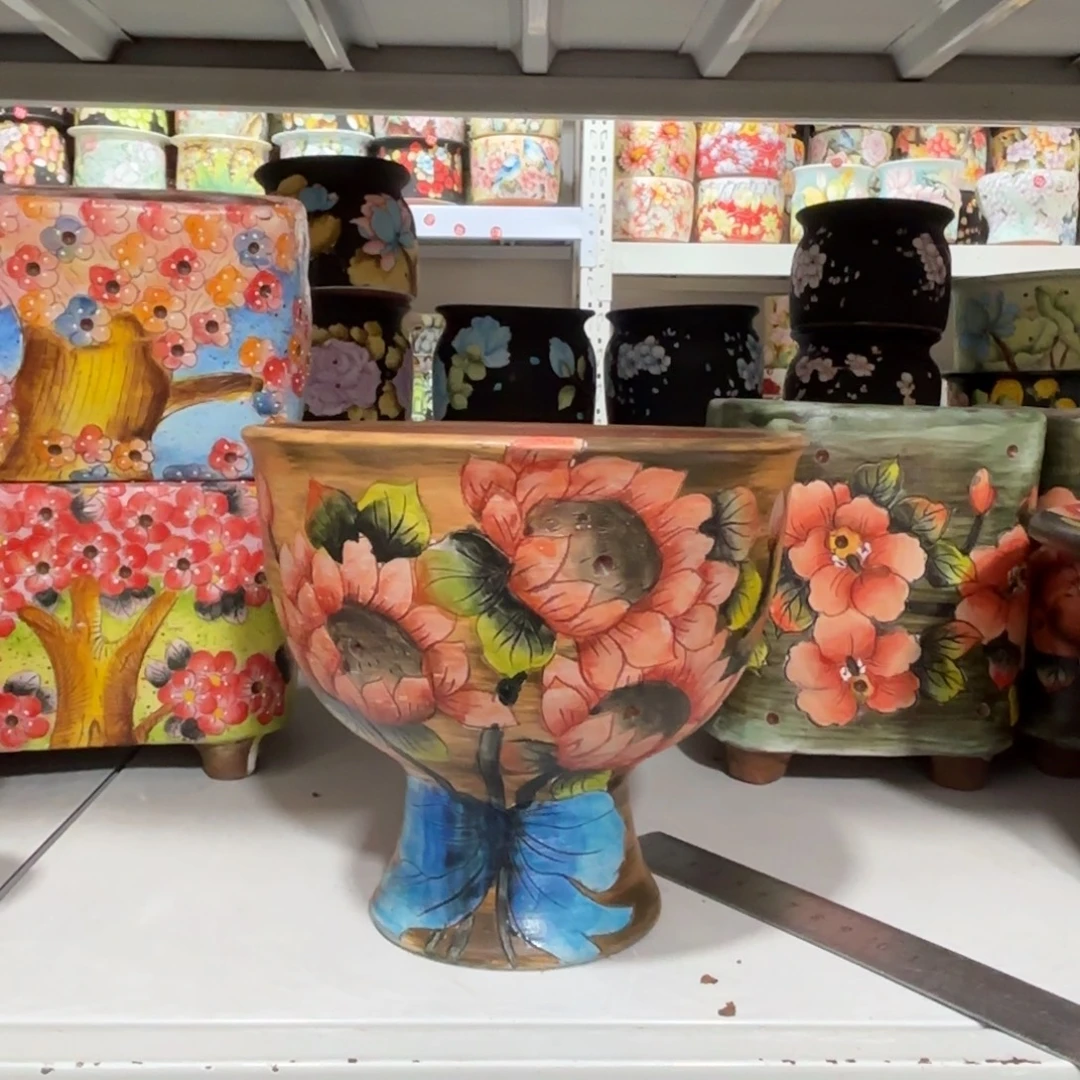 景德镇手绘花盆陶瓷15/14