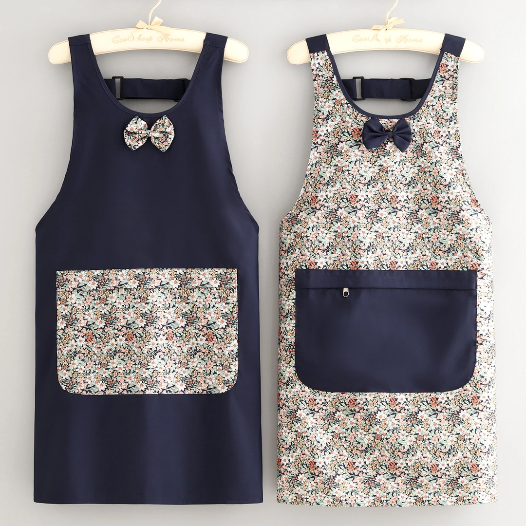 洋气新款防污耐脏围裙新中式围腰餐饮上班摆摊厨房做饭家用成人款