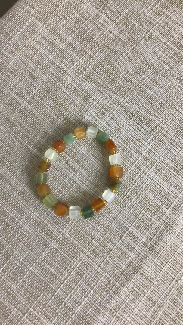 岫玉方糖精品手链