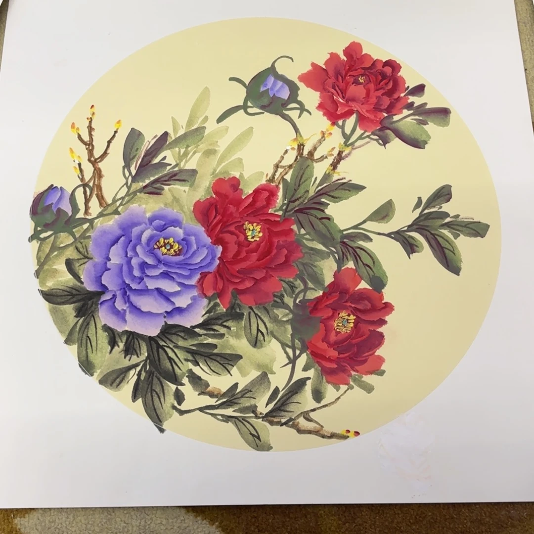 国画吴兰芬50-50卡纸作品艺